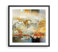 Affiche Poster 50x50cm Tableaux Image Photo Chevaux Galop Modernes Wall Art