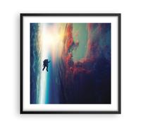 Affiche Poster 50x50cm Tableaux Image Photo Cosmos Astronaute Planète Wall Art