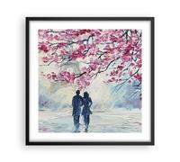 Affiche Poster 50x50cm Tableaux Image Photo Couple Paris Arbre Wall Art