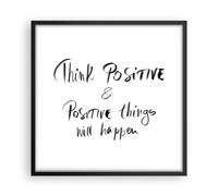 Affiche Poster 50x50cm Tableaux Image Photo Devise Pensée Positivement Wall Art