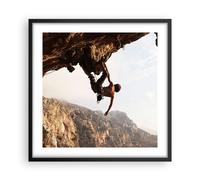 Affiche Poster 50x50cm Tableaux Image Photo Escalade extrême montagnes Grèce Art