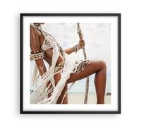 Affiche Poster 50x50cm Tableaux Image Photo Femme Liberté Exotisme Wall Art