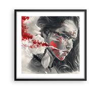 Affiche Poster 50x50cm Tableaux Image Photo femme visage art Wall Art