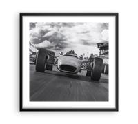 Affiche Poster 50x50cm Tableaux Image Photo Formule 1 Noir Et Blanc Wall Art