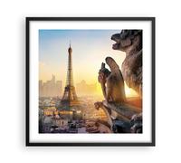 Affiche Poster 50x50cm Tableaux Image Photo Gargouilles Tour Eiffel Wall Art
