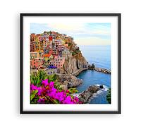 Affiche Poster 50x50cm Tableaux Image Photo Italie côte roche paysage Wall Art