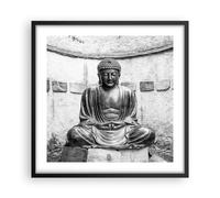 Affiche Poster 50x50cm Tableaux Image Photo Japonais Bouddha Statue Wall Art
