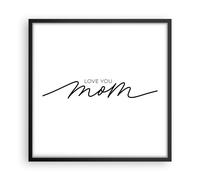 Affiche Poster 50x50cm Tableaux Image Photo Je t'aime maman Wall Art Decoration