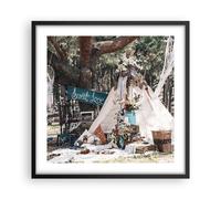 Affiche Poster 50x50cm Tableaux Image Photo Jeunes Mariés Amour Paysage Wall Art