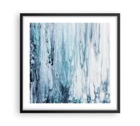 Affiche Poster 50x50cm Tableaux Image Photo L'Abstraction Ecchymose Bleu Art