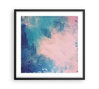 Affiche Poster 50x50cm Tableaux Image Photo L'Abstraction Rose Bleu Wall Art