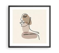 Affiche Poster 50x50cm Tableaux Image Photo Ligne Art Boho Wall Art Decoration