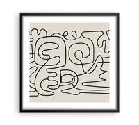 Affiche Poster 50x50cm Tableaux Image Photo Ligne Chiffres Formes Wall Art
