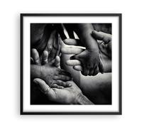 Affiche Poster 50x50cm Tableaux Image Photo Mains Tolérance Communauté Wall Art