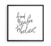 Affiche Poster 50x50cm Tableaux Image Photo Manuscrit devise croire Wall Art