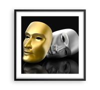 Affiche Poster 50x50cm Tableaux Image Photo Masque théâtre scène acteur Wall Art