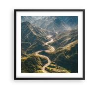 Affiche Poster 50x50cm Tableaux Image Photo Montagnes Chemin Forêt Wall Art