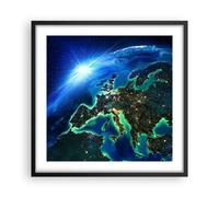 Affiche Poster 50x50cm Tableaux Image Photo Nuit espace monde vue Wall Art