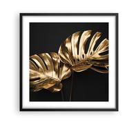 Affiche Poster 50x50cm Tableaux Image Photo Or Feuilles Monstery Wall Art