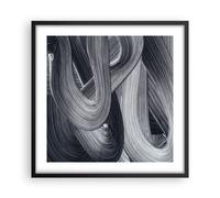 Affiche Poster 50x50cm Tableaux Image Photo Peinture Brosse Noir Wall Art