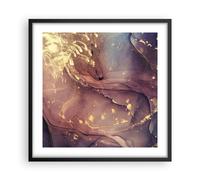 Affiche Poster 50x50cm Tableaux Image Photo Pierre Or Marbre Wall Art