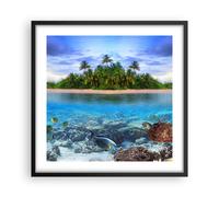 Affiche Poster 50x50cm Tableaux Image Photo Plage lagune eau océan Wall Art