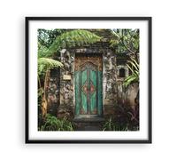 Affiche Poster 50x50cm Tableaux Image Photo Portail Porte Vert Wall Art