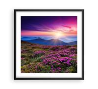 Affiche Poster 50x50cm Tableaux Image Photo Prairie Montagne Ciel Paysage Art
