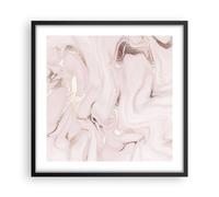 Affiche Poster 50x50cm Tableaux Image Photo Rose Marbre Renversé Wall Art
