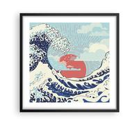 Affiche Poster 50x50cm Tableaux Image Photo Rouge Moderne Peut-être Wall Art