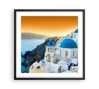 Affiche Poster 50x50cm Tableaux Image Photo Santorin Grèce vacances île Wall Art