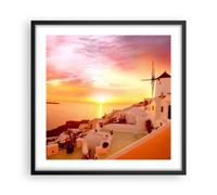 Affiche Poster 50x50cm Tableaux Image Photo Santorin Grèce vacances Wall Art