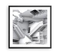 Affiche Poster 50x50cm Tableaux Image Photo Science Illusion Escaliers Wall Art