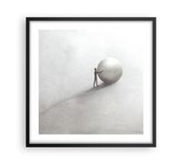 Affiche Poster 50x50cm Tableaux Image Photo Sisyphe Travail Symbole Wall Art