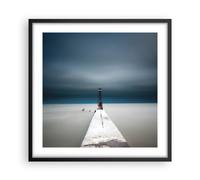 Affiche Poster 50x50cm Tableaux Image Photo Tour Plage Ciel Wall Art Decoration