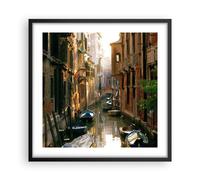 Affiche Poster 50x50cm Tableaux Image Photo Venise pont eau maison Wall Art