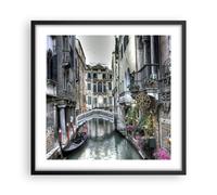 Affiche Poster 50x50cm Tableaux Image Photo Venise pont eau Wall Art Decoration