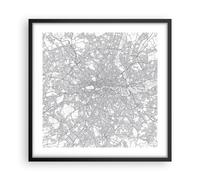 Affiche Poster 50x50cm Tableaux Image Photo Ville Carte Londres Wall Art