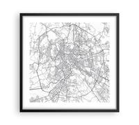 Affiche Poster 50x50cm Tableaux Image Photo Ville Carte Rome Wall Art