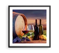 Affiche Poster 50x50cm Tableaux Image Photo vin vignoble été Wall Art