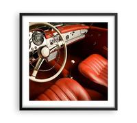 Affiche Poster 50x50cm Tableaux Image Photo Voiture Intérieur Classique Wall Art