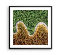Affiche Poster 50x50cm Tableaux Image Photographie Aérienne Façon Forest Art