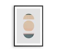 Affiche Poster 50x70cm Tableaux Image Abstraction Roue Demi-cercle Wall Art