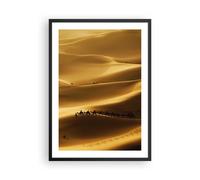 Affiche Poster 50x70cm Tableaux Image Afrique sahara chameau paysage Wall Art