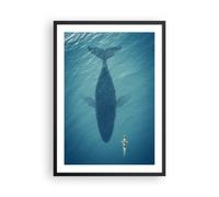Affiche Poster 50x70cm Tableaux Image Baleine À Bosse Océan Baleine Wall Art