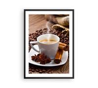 Affiche Poster 50x70cm Tableaux Image Café noir petit déjeuner chocolat Wall Art