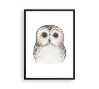 Affiche Poster 50x70cm Tableaux Image Chouette Chouette Hulotte Graphiques Art
