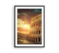 Affiche Poster 50x70cm Tableaux Image Coloseum Roma Architecture Italie Wall Art