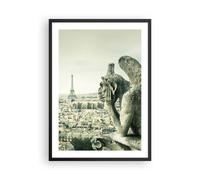 Affiche Poster 50x70cm Tableaux Image Gargouilles Paris Notre-Dame Wall Art