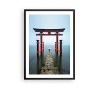 Affiche Poster 50x70cm Tableaux Image Itsukushima-Jinja Temple Parapluie Art